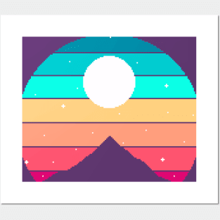 Rainbow Sky Mountains Posters and Art